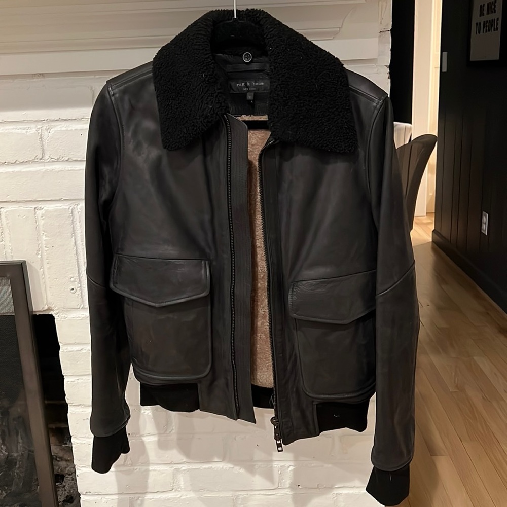 Rag & bone shearling leather jacket